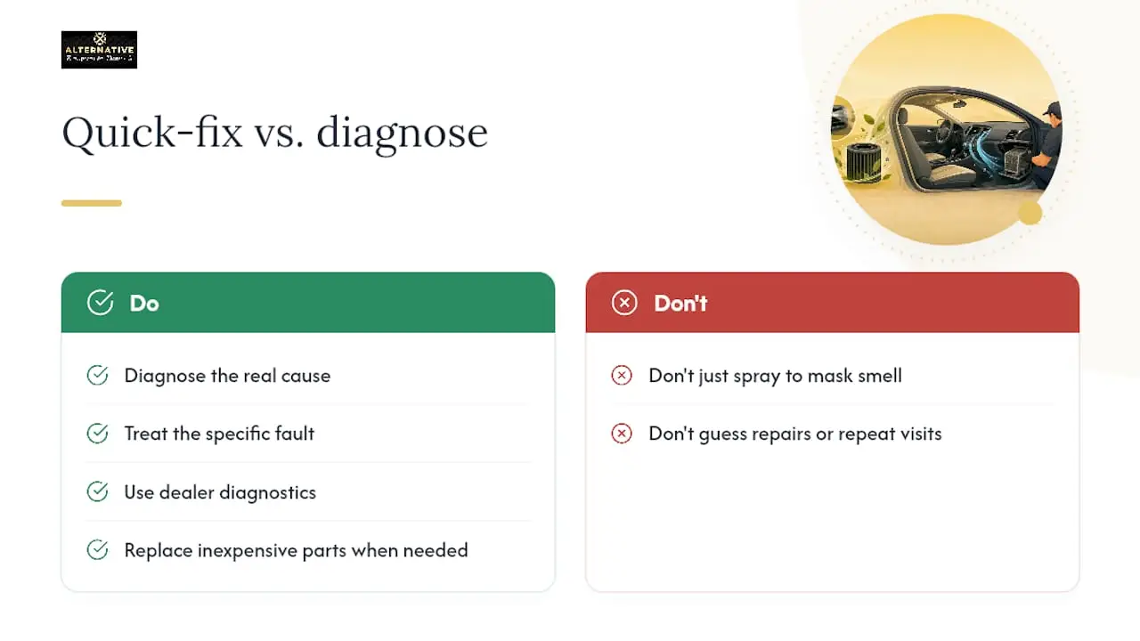 Why a Quick Fix Rarely Solves a Musty AC for Good — overview diagram