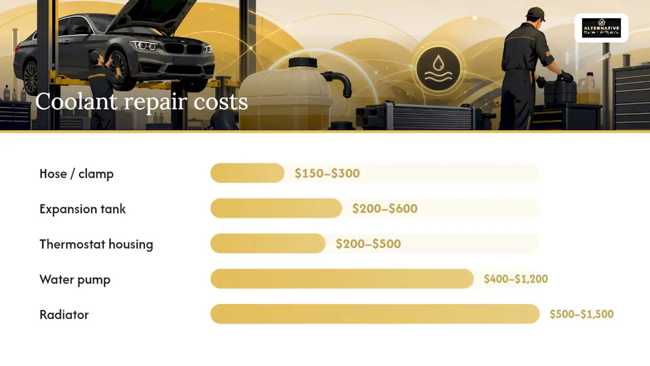 What Does It Cost to Fix a BMW Coolant Leak? — overview diagram