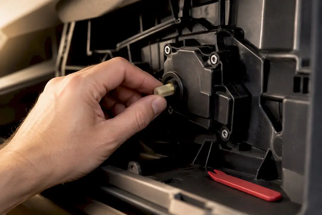 Hand testing blend door shaft movement