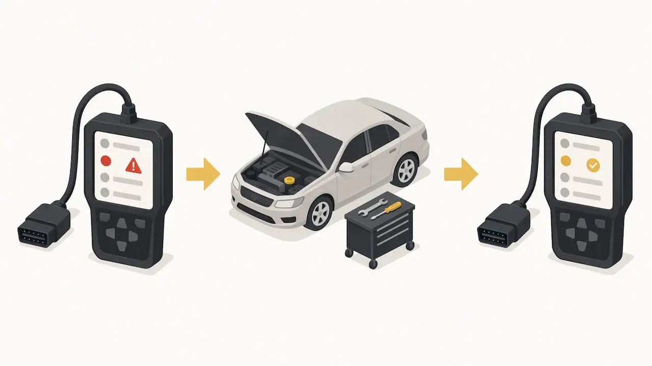 Before-and-after scans verify a repair