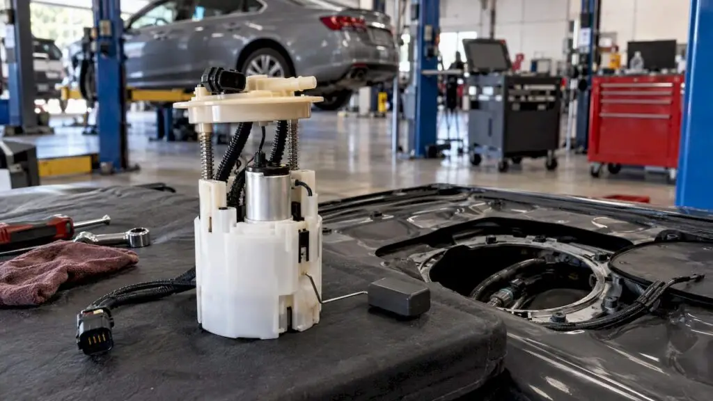 In-tank fuel pump module in a repair bay