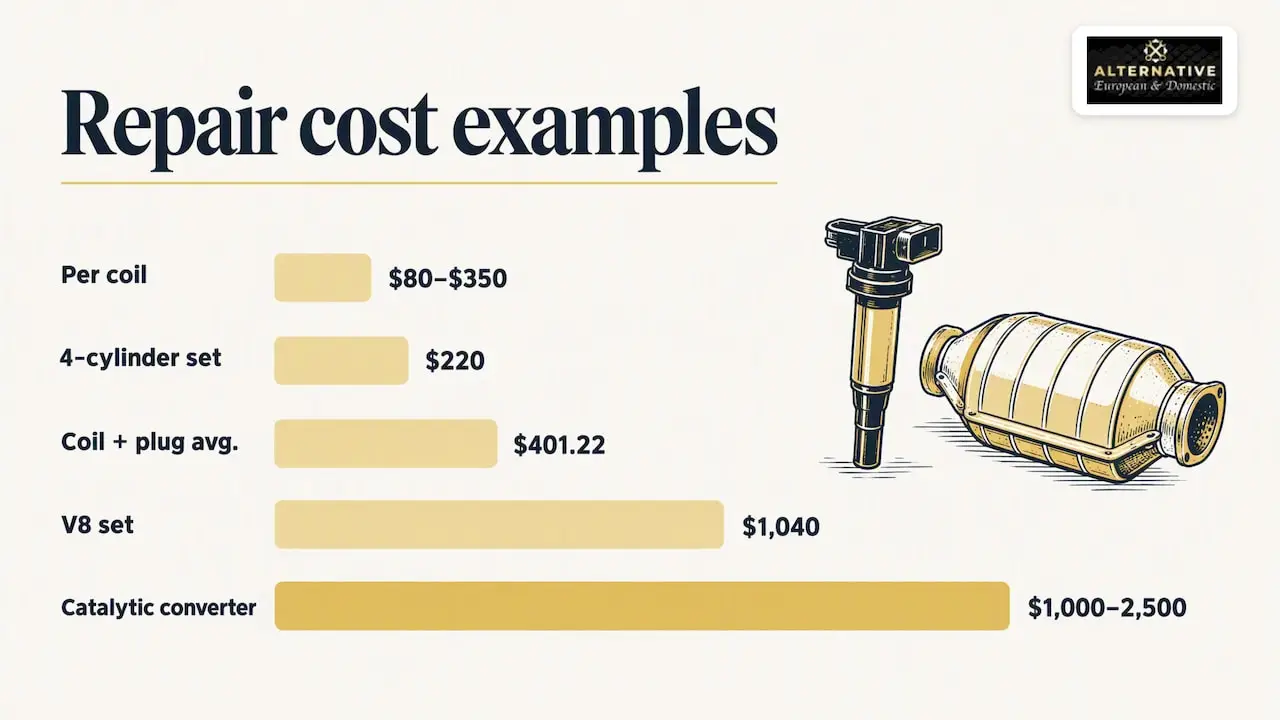What coil replacement costs — overview diagram