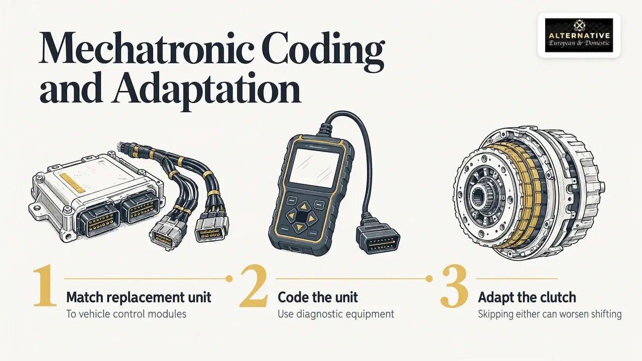 Unit matching, coding, and clutch adaptation