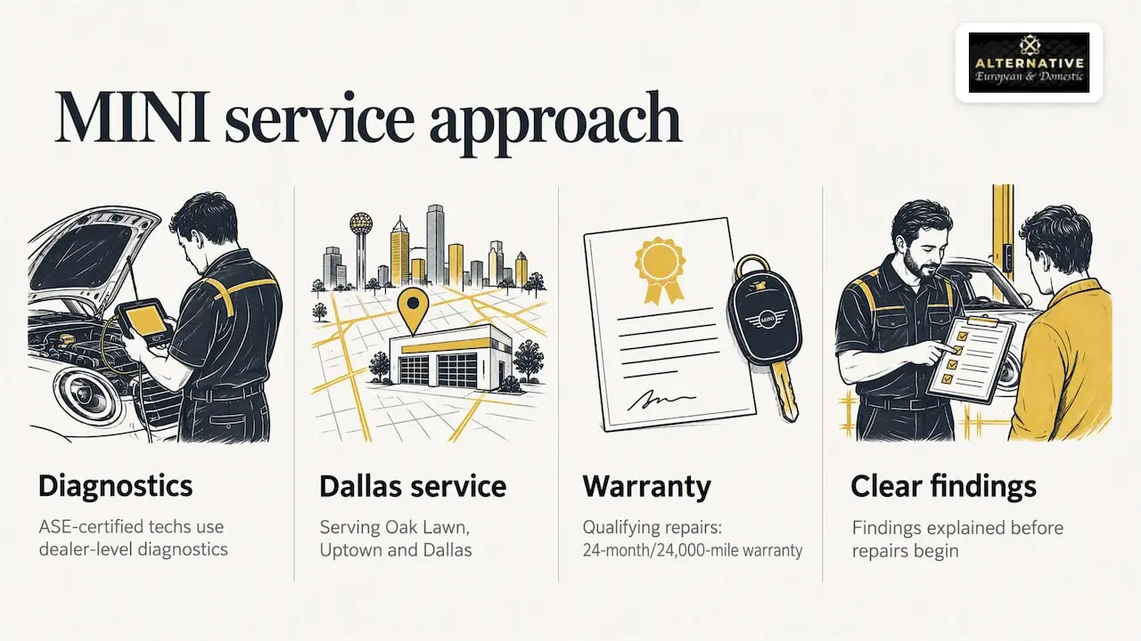 Why bring a MINI to us — overview diagram